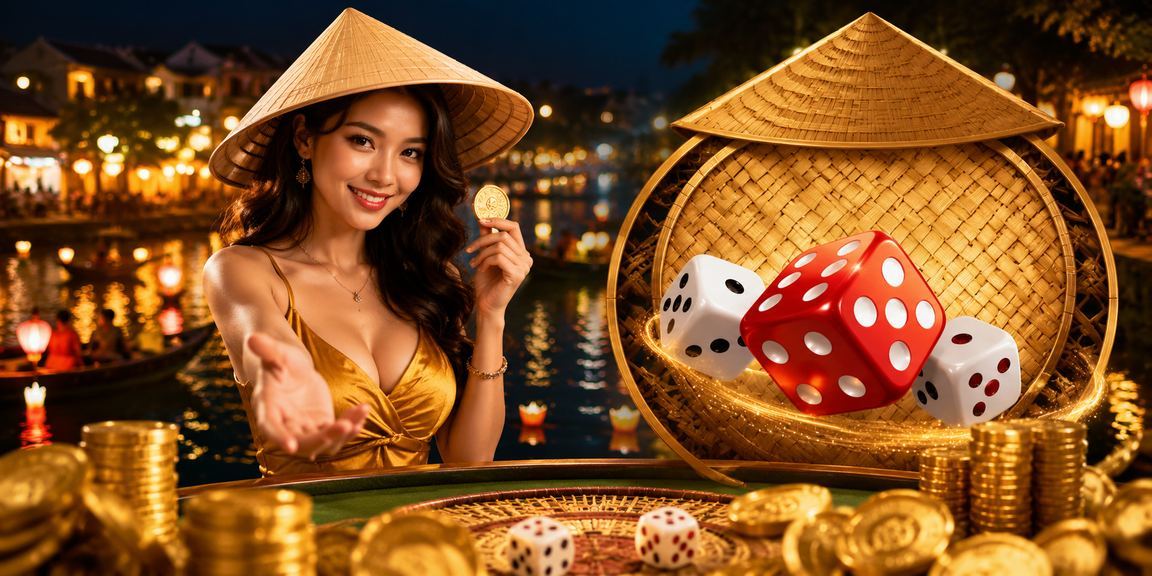 Trò chơi tài xỉu sôi động tại Hội An cùng nón lá đặc trưng